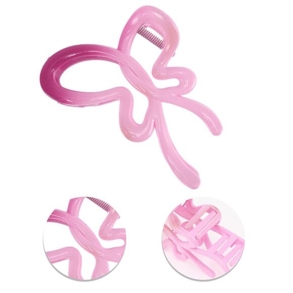 Fashion Gradient Color Bow Hair Clips Purple - Picture 3 of 3
